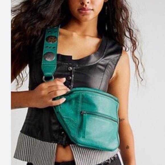 NWOT Free People Wilder Embellished Sling Bag - Picture 2 of 14